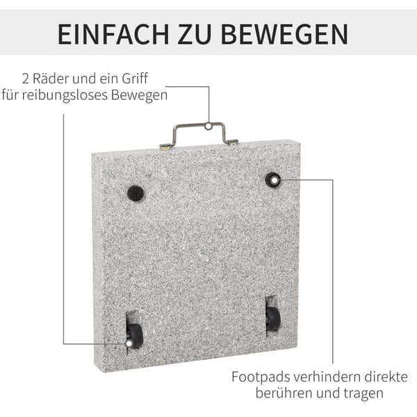 Mobil Paraplystativ, 28kg, 42x42x36 cm