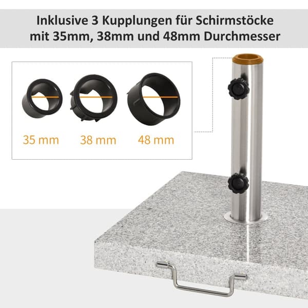 Mobil Paraplystativ, 28kg, 42x42x36 cm