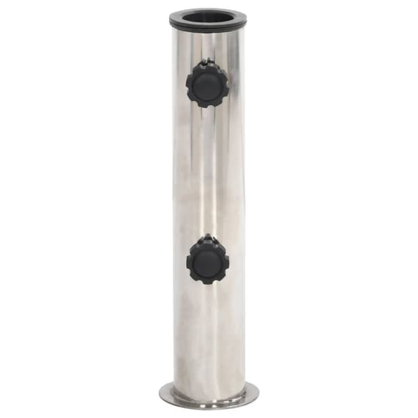 Parasollfot för Ø38/48 mm stolpe silver rostfritt stål