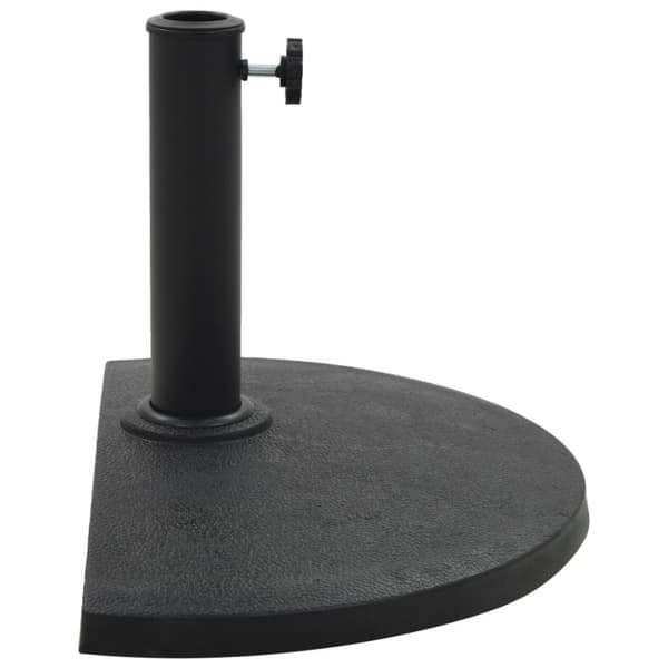Parasollfot halvrund polyresin 9 kg svart