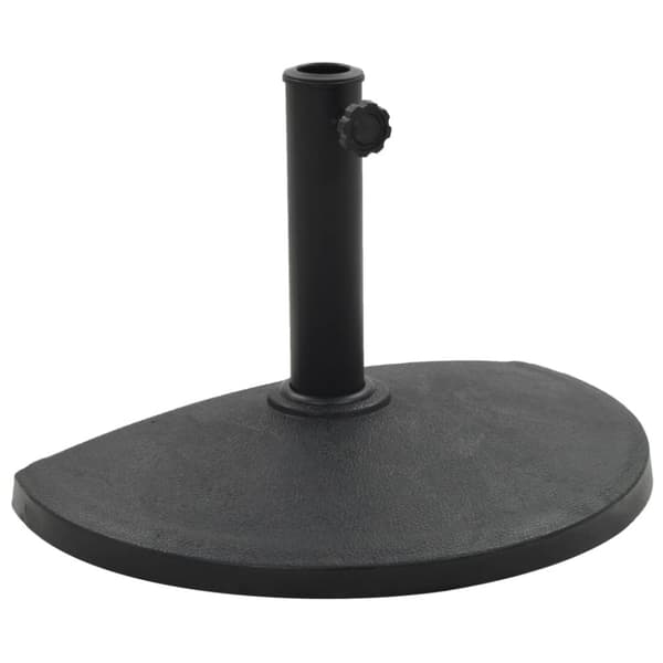Parasollfot halvrund polyresin 9 kg svart