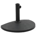 Miniatyrbild 1 av 2: Parasollfot halvrund polyresin 9 kg svart