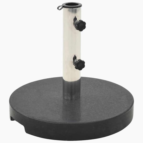 Parasollfot granit rund 20 kg svart