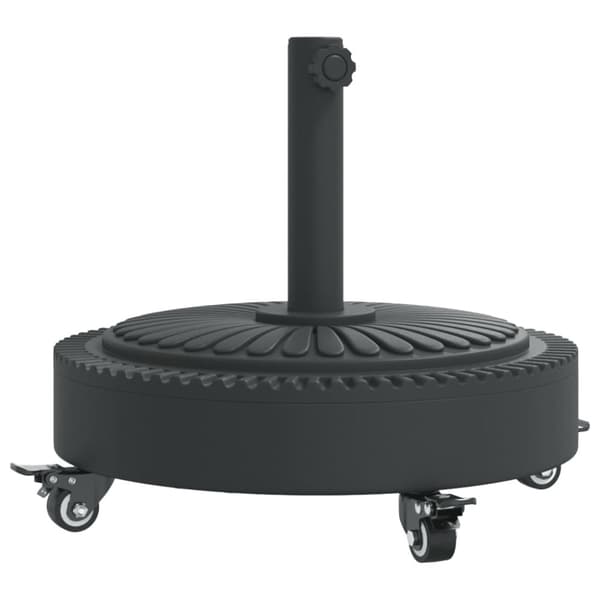 Parasollfot med hjul för Ø38 / 48 mm stolpar 27 kg rund