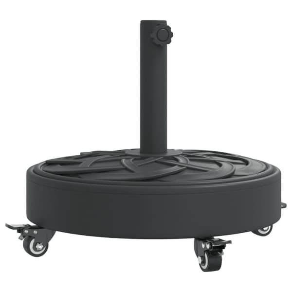Parasollfot med hjul för Ø38 / 48 mm stolpar 27 kg rund