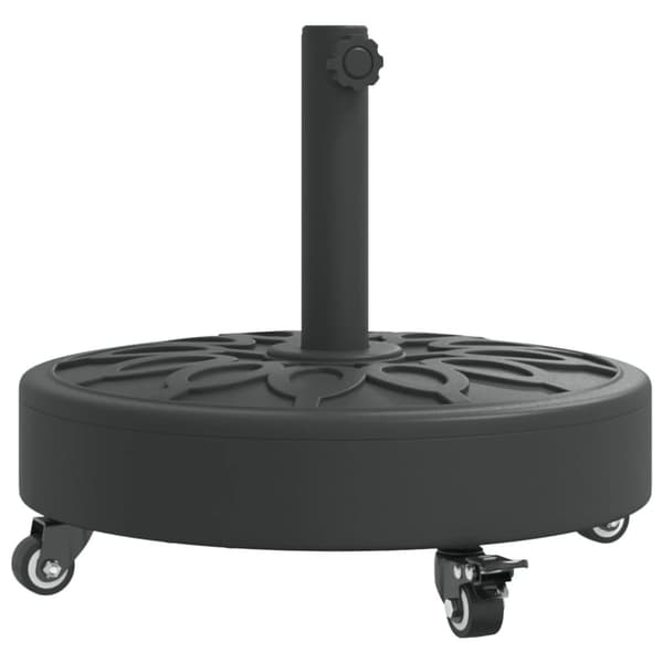 Parasollfot med hjul för Ø38 / 48 mm stolpar 27 kg rund