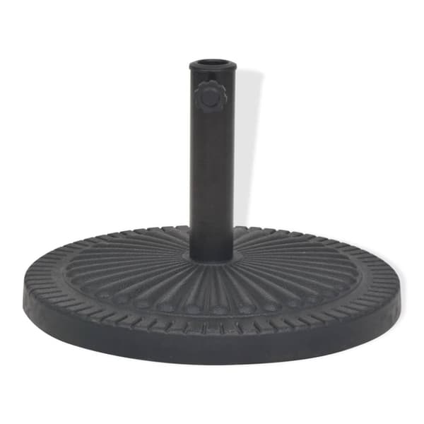 Parasollfot i harts rund svart 29 kg