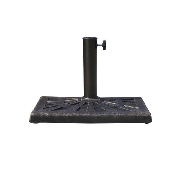 Outsunny Parasolfot i resin 15kg för Ø38/48mm Svart 47x47x32cm stabil och väderbeständig