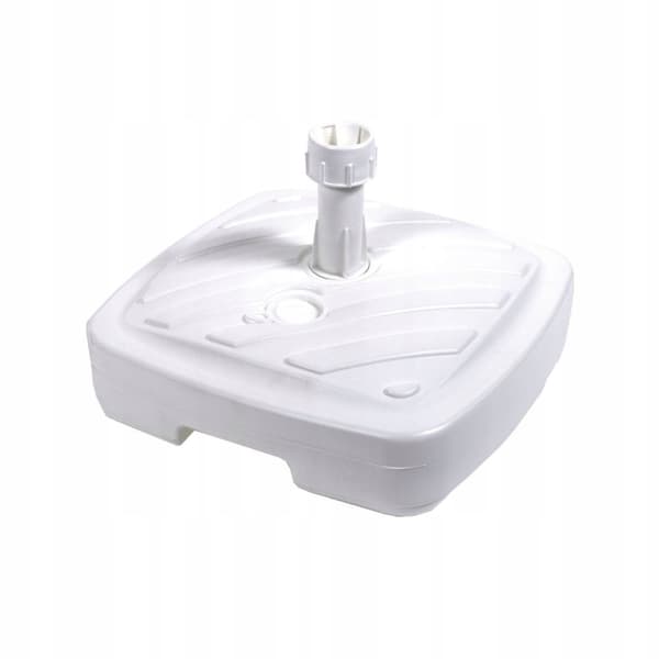 Haveparasolholder hvid 40x40x10 cm