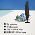 Miniatyrbillede 2 af 8: Bananparasolbetræk (9-11 fod) – Vandtæt 420D Oxford-materiale, UV-betræk med lynlås