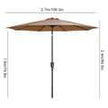 Miniatyrbillede 2 af 2: Udendørs Parasol, 270 cm Størrelse, UV Beskyttelse, Justerbar Tilt Funktion,4