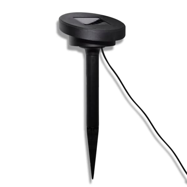 vidaXL Utelampa med markspett 3 LED rund solcell