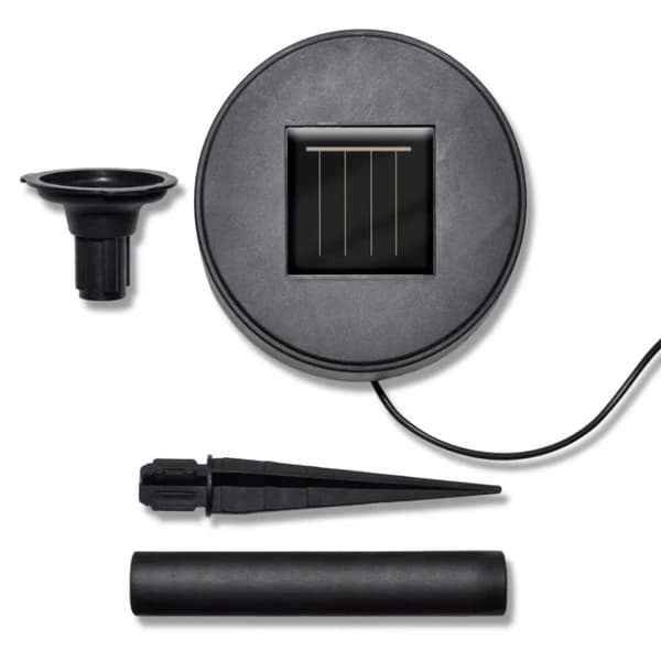 vidaXL Utelampa med markspett 3 LED rund solcell