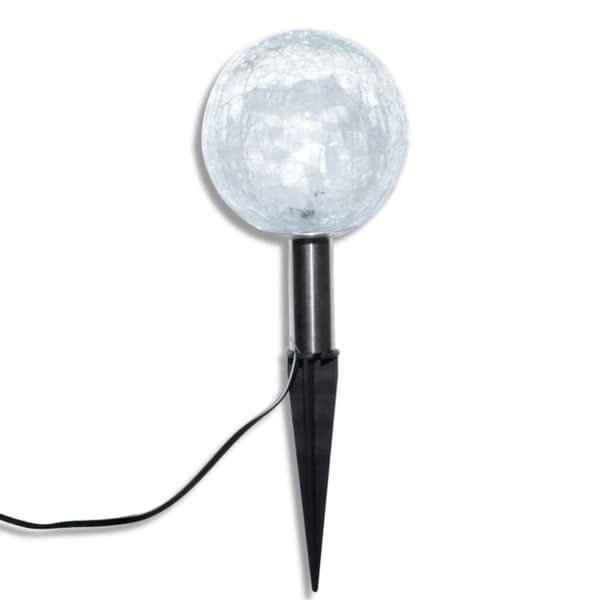 vidaXL Utelampa med markspett 3 LED rund solcell