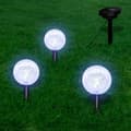 Miniatyrbild 1 av 7: vidaXL Utelampa med markspett 3 LED rund solcell