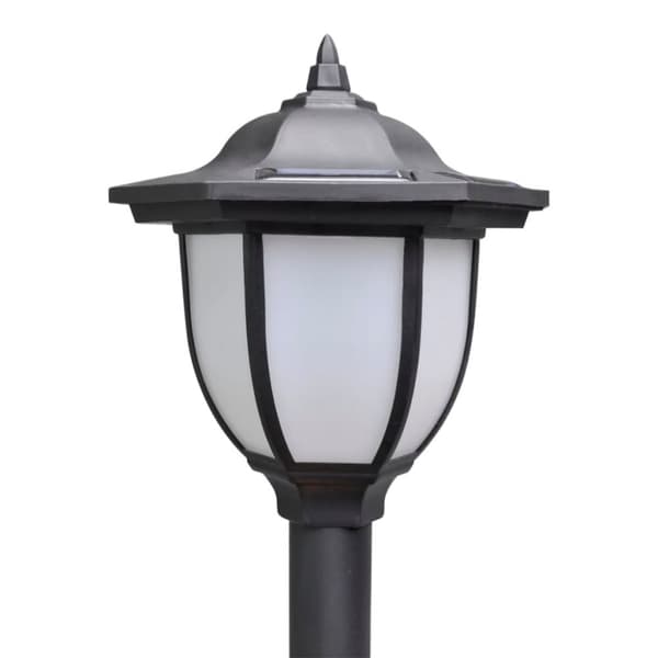 vidaXL Kjettinggjerde med to soldrevne LED-lamper