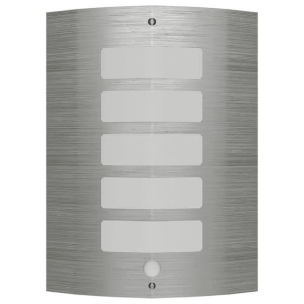 vidaXL Vägglampa med rörelsesensor E27 rostfritt stål