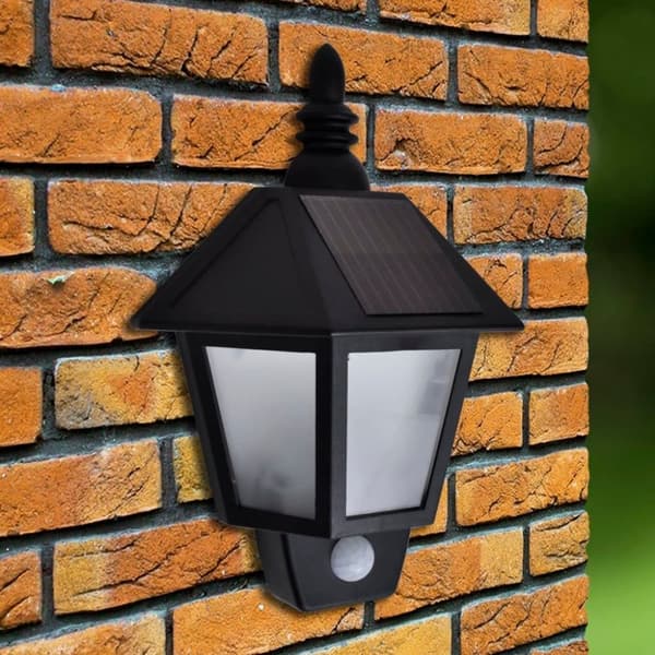 vidaXL Soldreven vegglampe med bevegelsessensor