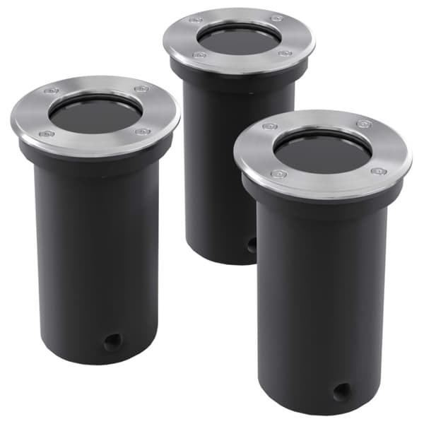 vidaXL Innebygde hagelys 3x runde