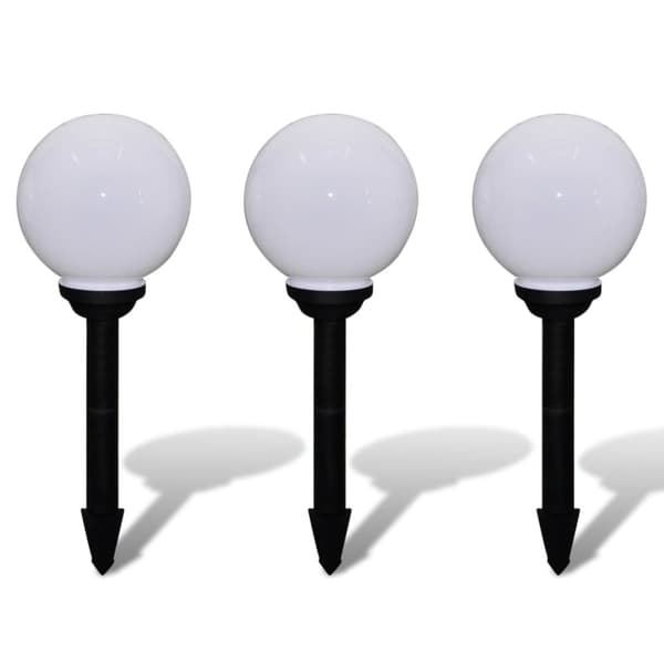 vidaXL udendørslamper 3 stk. LED 20 cm med jordspyd
