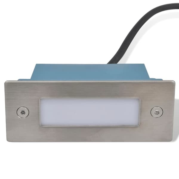 vidaXL Innfelte LED-trappelys 6 stk 44x111x56 mm