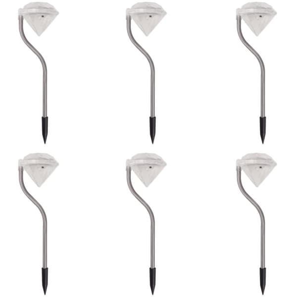 vidaXL soldrevne LED-havelamper 6 stk. 9x7,8x29,5 cm