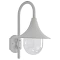 Miniatyrbillede 1 af 3: vidaXL havevæglampe E27 42 cm aluminium hvid