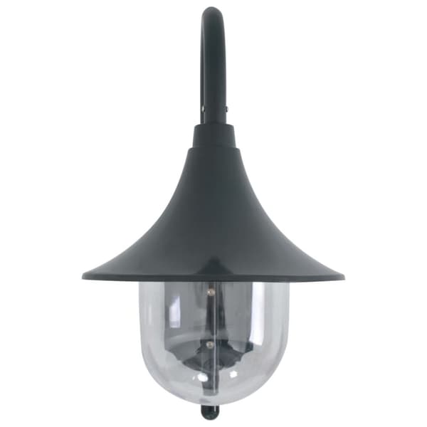 vidaXL havevæglampe E27 42 cm aluminium mørkegrøn