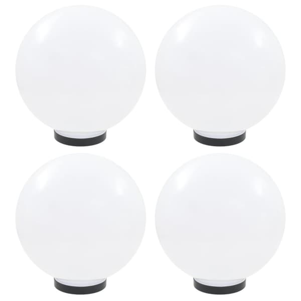 vidaXL LED-kulelamper 4 stk sfærisk 30 cm PMMA