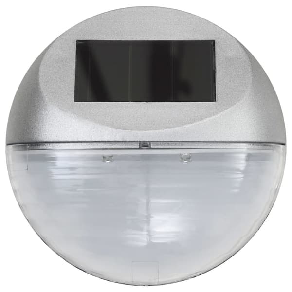 vidaXL Soldrivna vägglampor 24 st LED runda silver