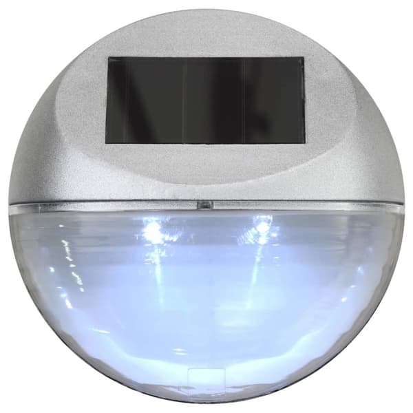 vidaXL Soldrivna vägglampor 24 st LED runda silver