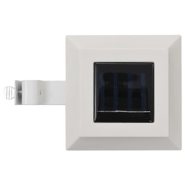 vidaXL Ulkoaurinkokennovalaisin 12 kpl LED neliö 12 cm valkoinen