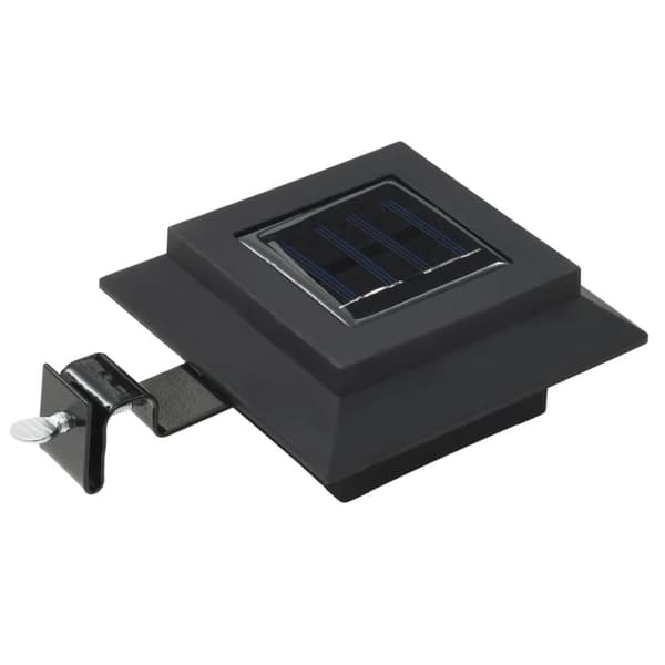 vidaXL soldrevne udendørslamper LED 12 stk. 12 cm firkantet sort