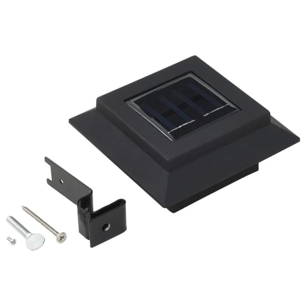 vidaXL soldrevne udendørslamper LED 12 stk. 12 cm firkantet sort