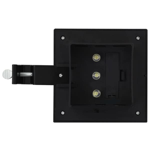 vidaXL soldrevne udendørslamper LED 12 stk. 12 cm firkantet sort