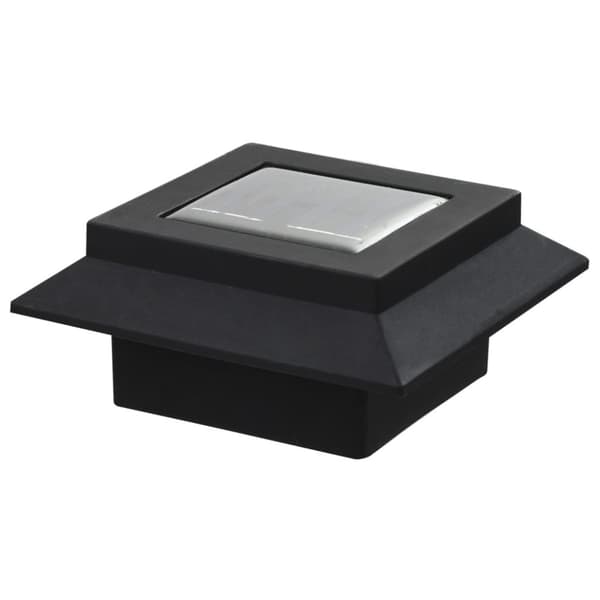 vidaXL soldrevne udendørslamper LED 12 stk. 12 cm firkantet sort