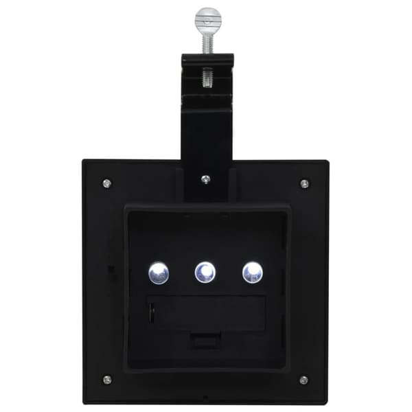 vidaXL soldrevne udendørslamper LED 12 stk. 12 cm firkantet sort