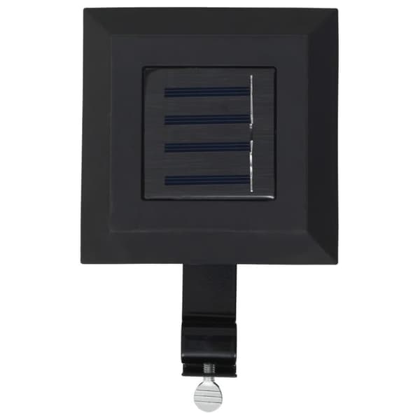 vidaXL Utendørs sollamper 12 stk LED firkantet 12 cm svart