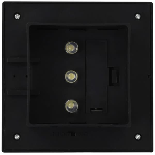 vidaXL Utendørs sollamper 12 stk LED firkantet 12 cm svart