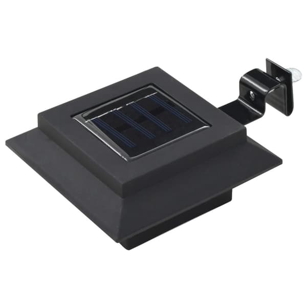vidaXL Utendørs sollamper 12 stk LED firkantet 12 cm svart