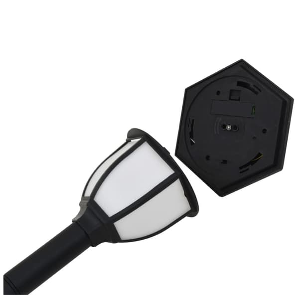 vidaXL Solcellslampor för staket 6 st LED svart