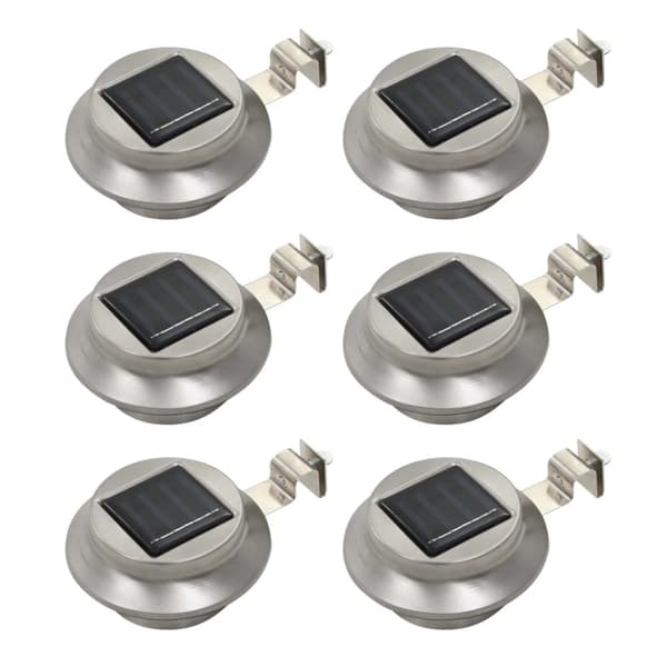 vidaXL Ulkoaurinkokennovalaisin 6 kpl LED pyöreä 12cm valkoinen