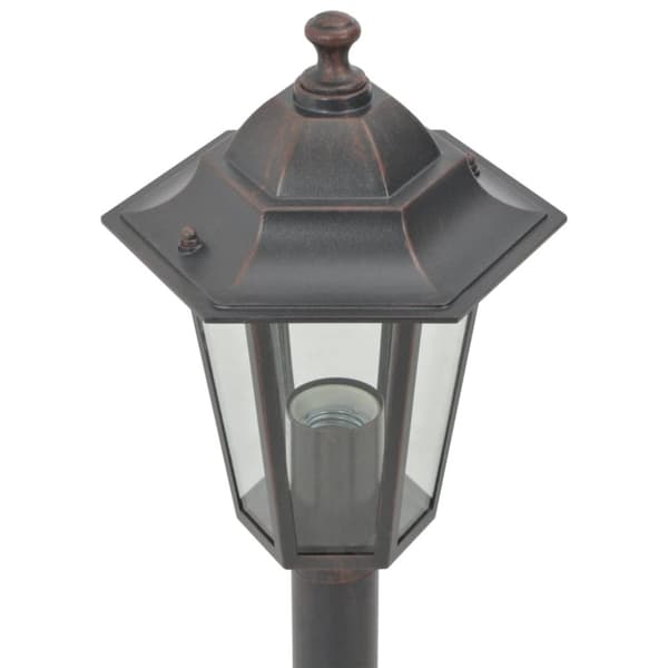 vidaXL Hagelyktestolpe E27 110 cm 6 stk aluminium bronse