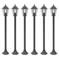 Miniatyrbilde 1 av 6: vidaXL Hagelyktestolpe E27 110 cm 6 stk aluminium bronse
