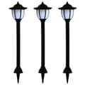 Miniatyrbilde 1 av 9: vidaXL Utendørs sollampe 3 stk LED svart