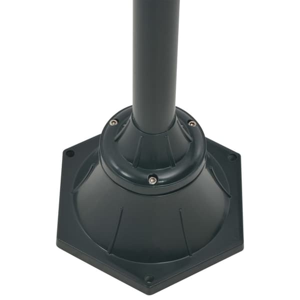vidaXL Lyktstolpe för trädgård E27 220 cm aluminium 2 lyktor mörkgrön