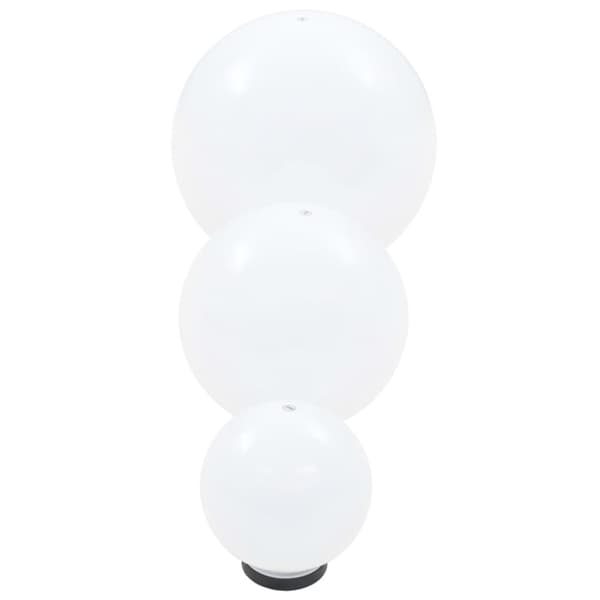 vidaXL Globlampa LED set 3 st sfäriska 20/30/40 cm PMMA