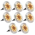 Miniatyrbilde 1 av 6: vidaXL Soldrevet bakkelys 8 stk LED-lys varmhvit