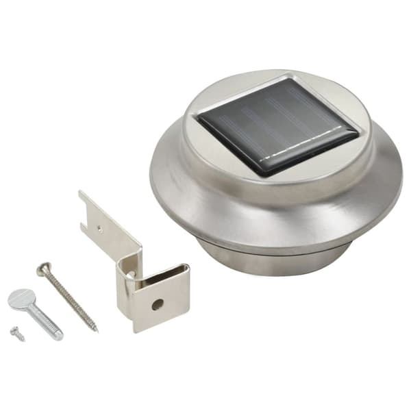 vidaXL Sollampa LED set 6 st rund 12 cm vit