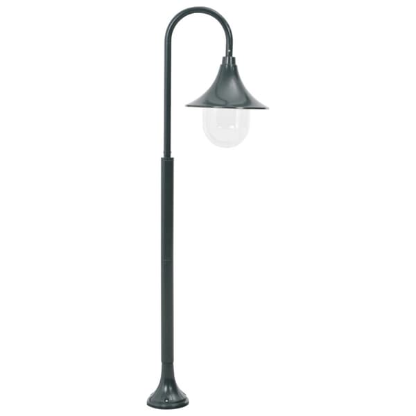 vidaXL Hagelyktestolpe E27 120 cm aluminium mørkegrønn